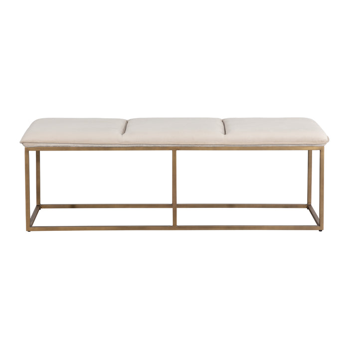 Sunpan Alley Burnished Brass Base Bench