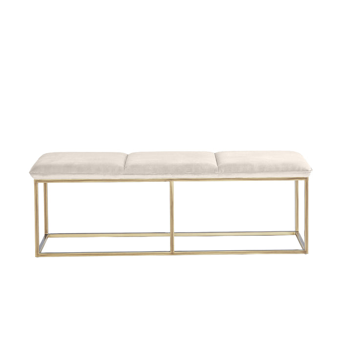 Sunpan Alley Burnished Brass Base Bench