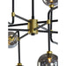 Sunpan Ikon 45" Wide 16-Light Grey Glass LED Globe Geometric Chandelier