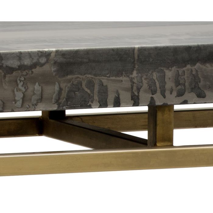 Sunpan Toreno Handcrafted Gold Iron Base Console Table 