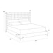 Sunpan Cairo King Bed Frame Antonio Porcelain Upholstered 