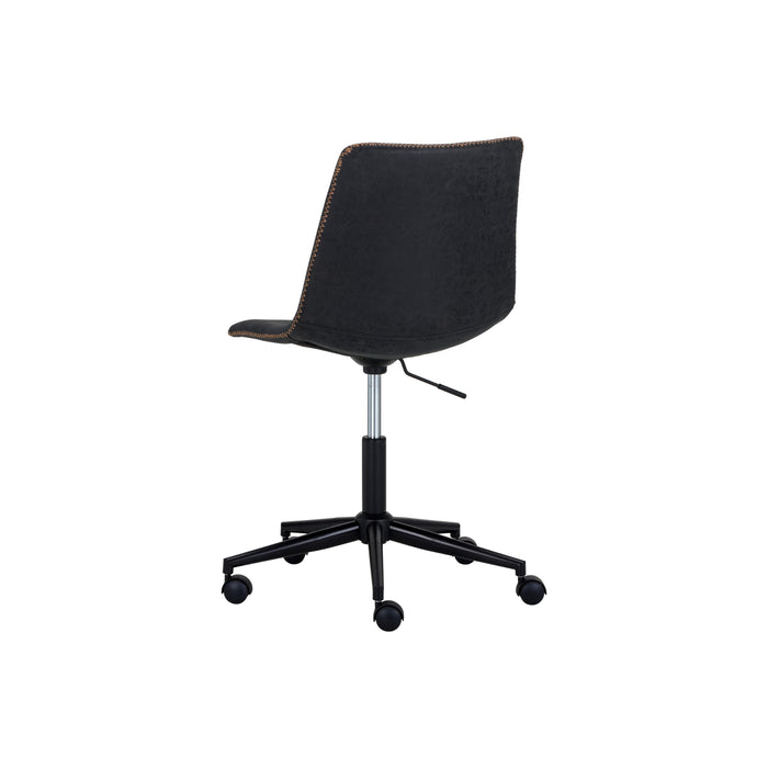 Sunpan Cal Faux Leather Swivel Office Chair