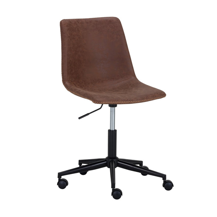 Sunpan Cal Faux Leather Swivel Office Chair