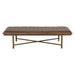 Sunpan Kayla Vintage Cognac Faux Leather Bench