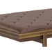 Sunpan Kayla Vintage Cognac Faux Leather Bench