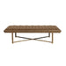 Sunpan Kayla Vintage Cognac Faux Leather Bench