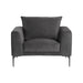 Sunpan Virgo  Polo Club Kohl Grey Modern Armchair