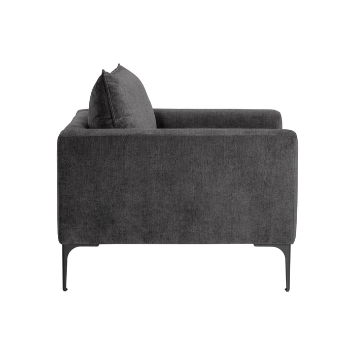 Sunpan Virgo  Polo Club Kohl Grey Modern Armchair