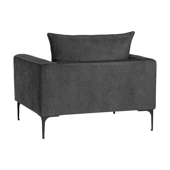 Sunpan Virgo  Polo Club Kohl Grey Modern Armchair