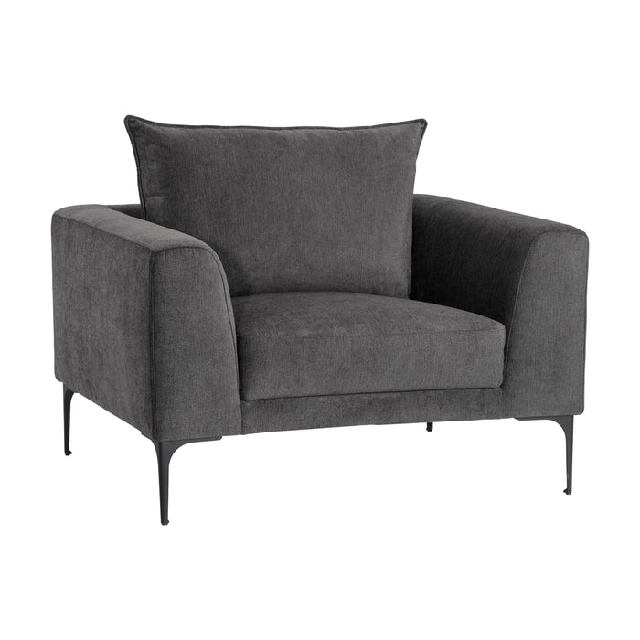 Sunpan Virgo  Polo Club Kohl Grey Modern Armchair