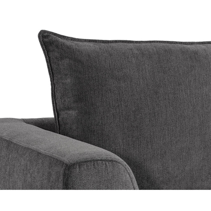 Sunpan Virgo  Polo Club Kohl Grey Modern Armchair