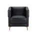 Sunpan Shylo Black Faux Leather Lounge Chair 