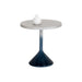 Sunpan Laszilo Round White Blue Ombre Concrete End Table 