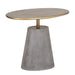 Sunpan Kadin Oval Galvanized Steel Top Side Table