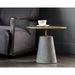 Sunpan Kadin Oval Galvanized Steel Top Side Table