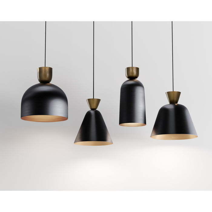 Sunpan Danica Industrial Black Iron Pendant Light