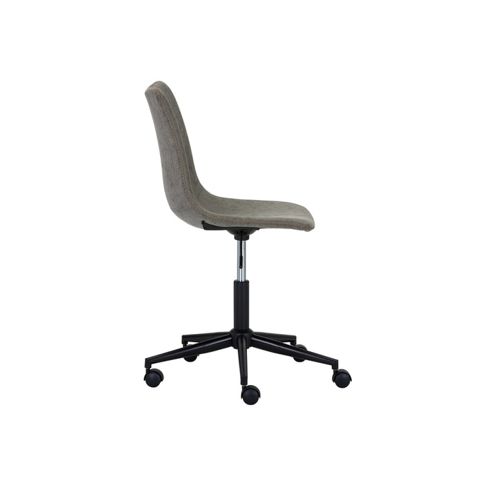 Sunpan Cal Faux Leather Swivel Office Chair