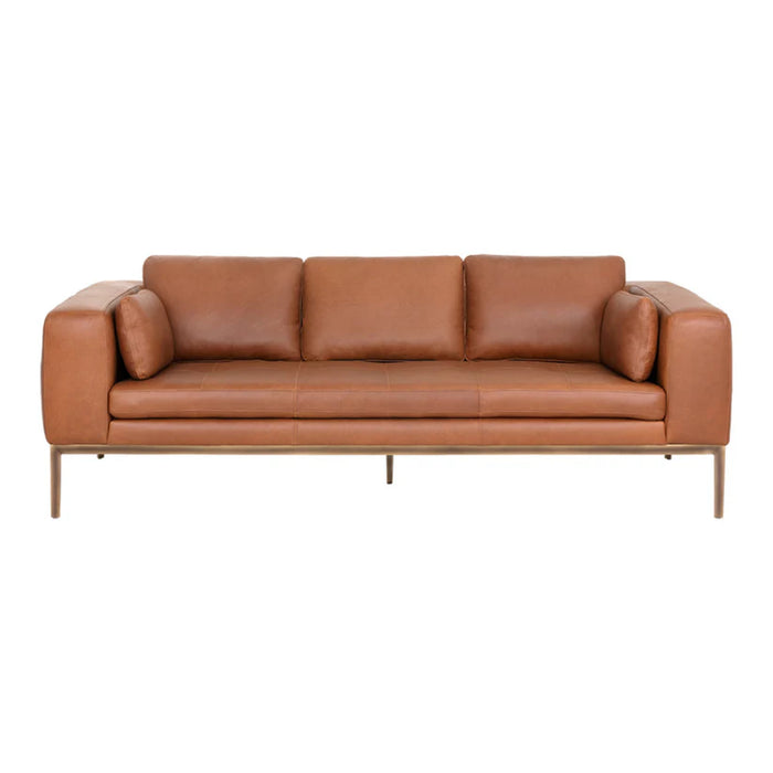 Sunpan Burr Leather Sofa