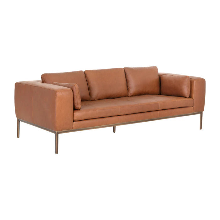 Sunpan Burr Leather Sofa