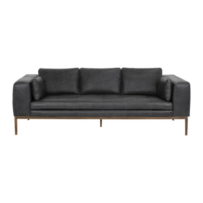 Sunpan Burr Leather Sofa