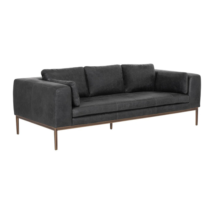 Sunpan Burr Leather Sofa