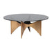 Sunpan London Round Smoked Black Tempered Glass Coffee Table 