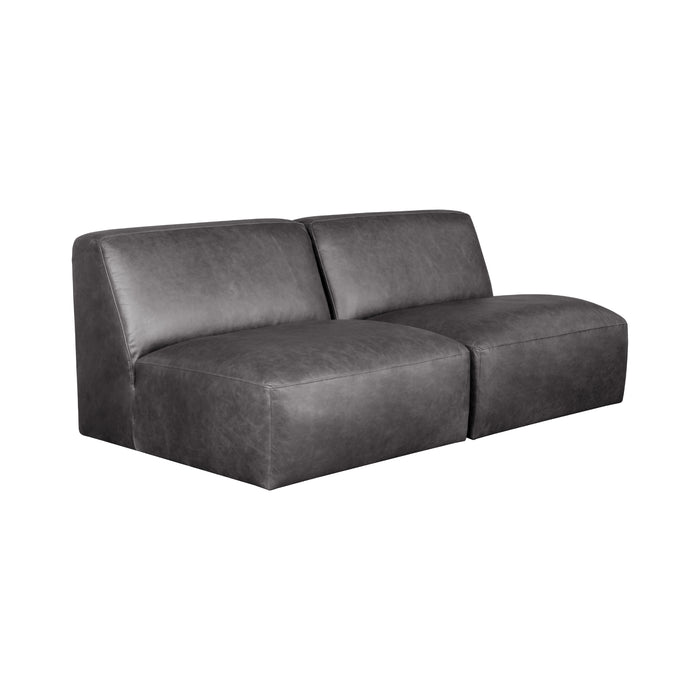 Sunpan Watson Buffalo Leather Mid Century Modern Modular - Armless Chair