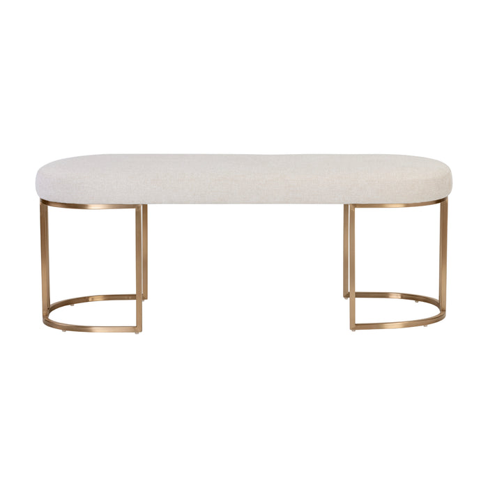 Sunpan Rayla Belfast Oatmeal Polyester Fabric Bench 