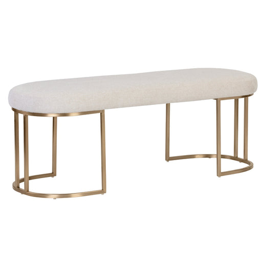 Sunpan Rayla Belfast Oatmeal Polyester Fabric Bench 