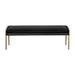 Sunpan Bellevue Antique Brass Gold Steel Base Bench