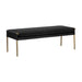 Sunpan Bellevue Antique Brass Gold Steel Base Bench