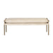 Sunpan Bellevue Antique Brass Gold Steel Base Bench