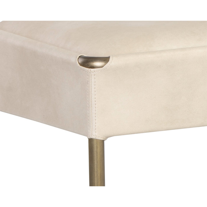 Sunpan Bellevue Antique Brass Gold Steel Base Bench