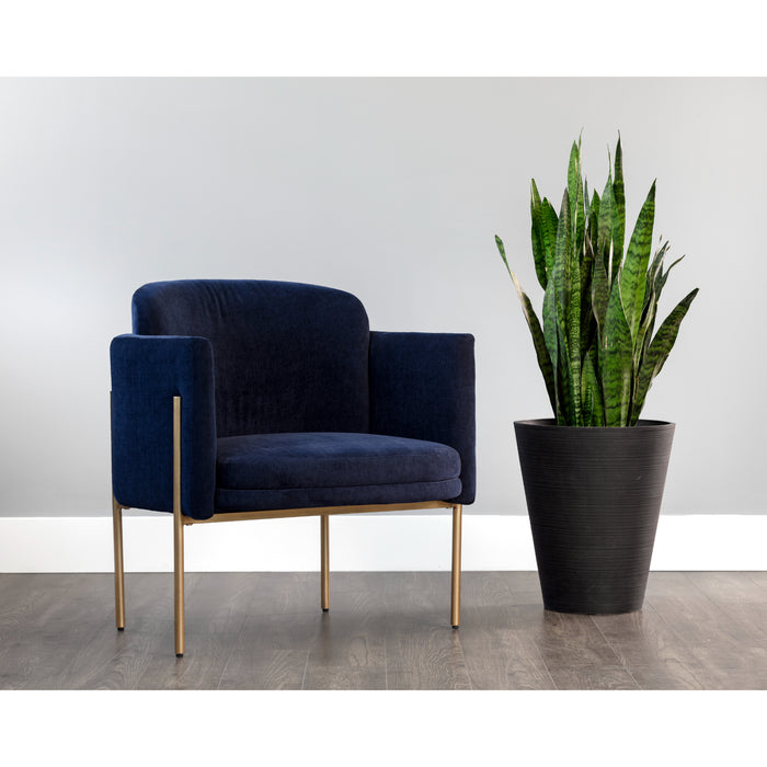 Sunpan Richie Danny Navy Lounge Chair 