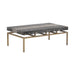 Sunpan Toreno Handcrafted Rectangular Antique Brass Coffee Table