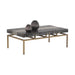 Sunpan Toreno Handcrafted Rectangular Antique Brass Coffee Table