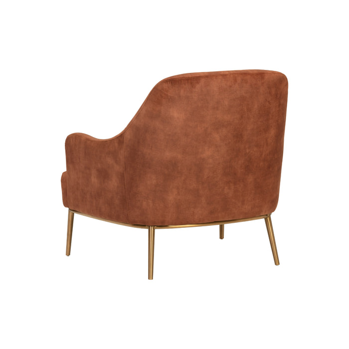 Sunpan Cameron Fabric Mid Century Modern Lounge Chair