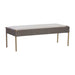 Sunpan Bellevue Antique Brass Gold Steel Base Bench