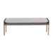 Sunpan Bellevue Antique Brass Gold Steel Base Bench