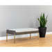 Sunpan Bellevue Antique Brass Gold Steel Base Bench