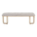 Sunpan Maverick Eclipse White Fabric Bench