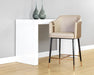 Sunpan Luxury Leather Bar Stool and Rectangle Bar Table Set