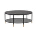 Sunpan Zuma Black Round Concrete Coffee Table