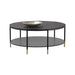 Sunpan Zuma Black Round Concrete Coffee Table