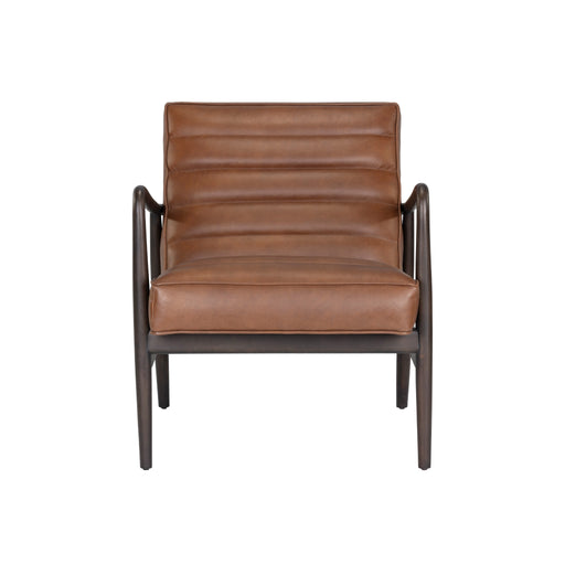 Sunpan Lyric Vintage Caramel Leather Lounge Chair
