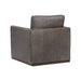 Sunpan Portman Leather And Fabric Swivel Lounge Chair