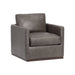 Sunpan Portman Leather And Fabric Swivel Lounge Chair