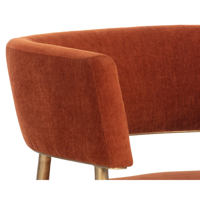 Sunpan Maestro Fabric Mid Century Modern Lounge Chair