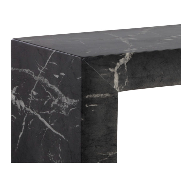 Sunpan Axle Indoor and Outdoor Marble Console Table