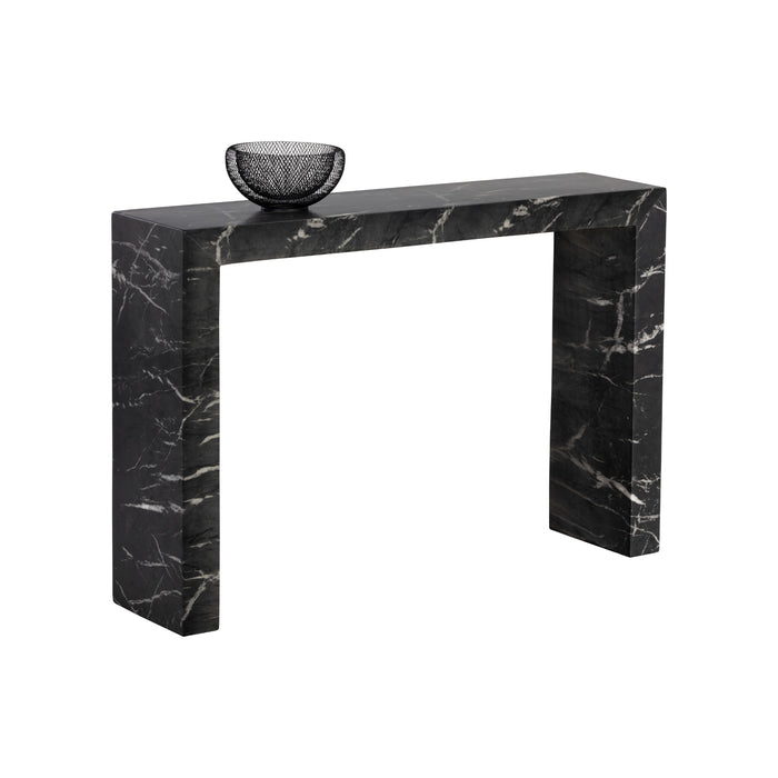 Sunpan Axle Indoor and Outdoor Marble Console Table